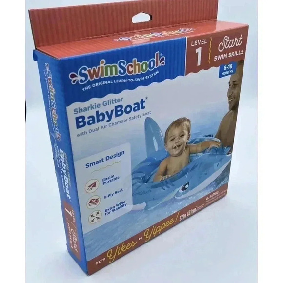 Swim School 16-18 Months Baby Boat Level 1 Sharkie Glitter. New in Box - Picture 2 of 15